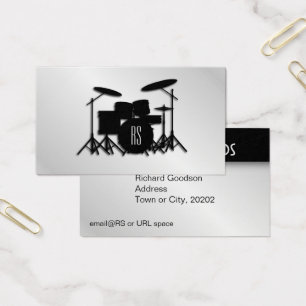 Monogram Drum Set Silver