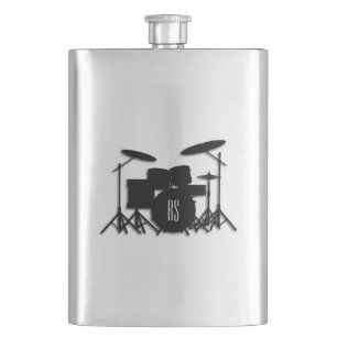 Monogram Drum Set Silver Flachmann