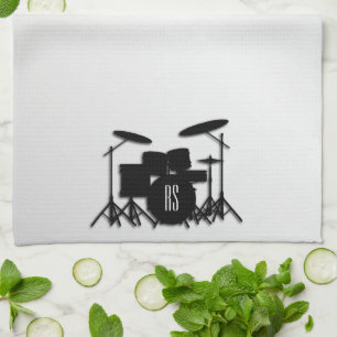 Monogram Drum Set Silver Geschirrtuch