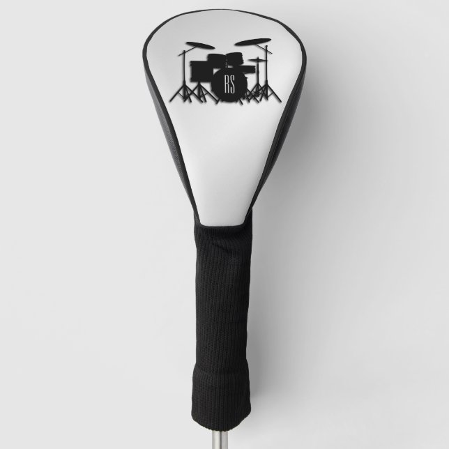 Monogram Drum Set Silver Golf Headcover (Vorderseite)