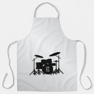 Monogram Drum Set Silver Schürze