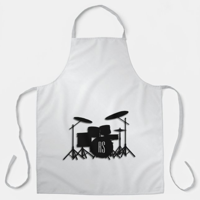 Monogram Drum Set Silver Schürze (Vorderseite)