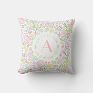 Monogram, du bist so lieblich Baby Girl Pillow Kissen