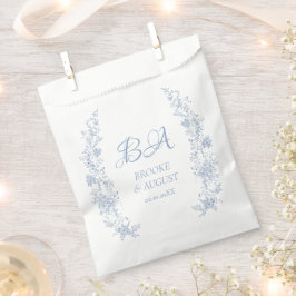 Monogram Dusty Blue Wedding Geschenktütchen