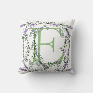 Monogram E Lavendel Eucalyptus Kissen
