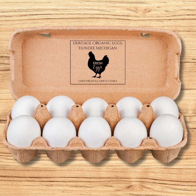 Monogram Egg Carton Stamp Farm Fresh Eggs Gummistempel (Von Creator hochgeladen)