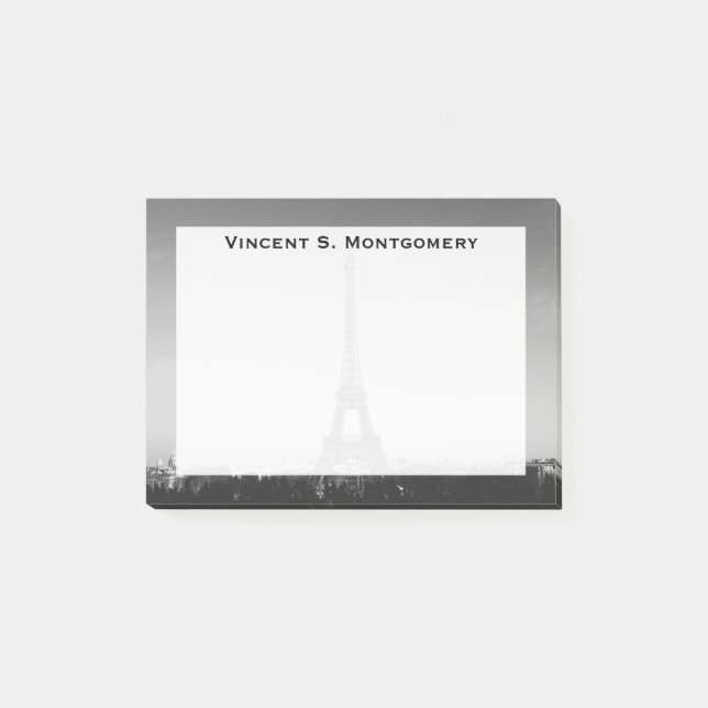 Monogram Eiffel Tower, Paris, Frankreich Post-it Klebezettel (Vorderseite)