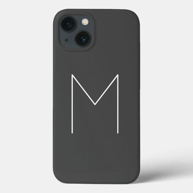 Monogram Eigenname Initial Modern Schlicht Minimal Case-Mate iPhone Hülle (Rückseite)