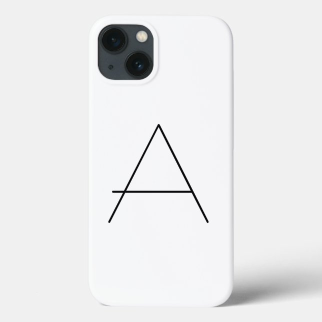 Monogram Eigenname Initial Modern Schlicht Minimal Case-Mate iPhone Hülle (Rückseite)