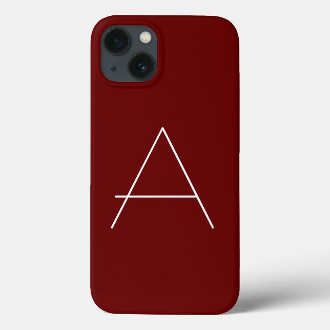 Monogram Eigenname Initial Modern Schlicht Minimal Case-Mate iPhone Hülle (Rückseite)
