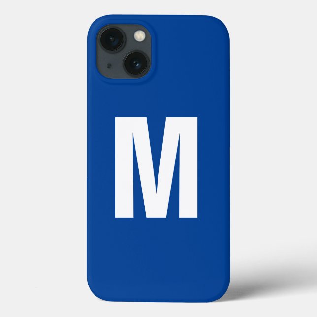 Monogram Eigenname Initial Modern Schlicht Minimal Case-Mate iPhone Hülle (Rückseite)