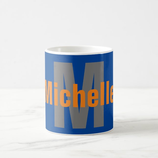 Monogram Eigenname Initial Modern Schlicht Minimal Kaffeetasse (Mittel)