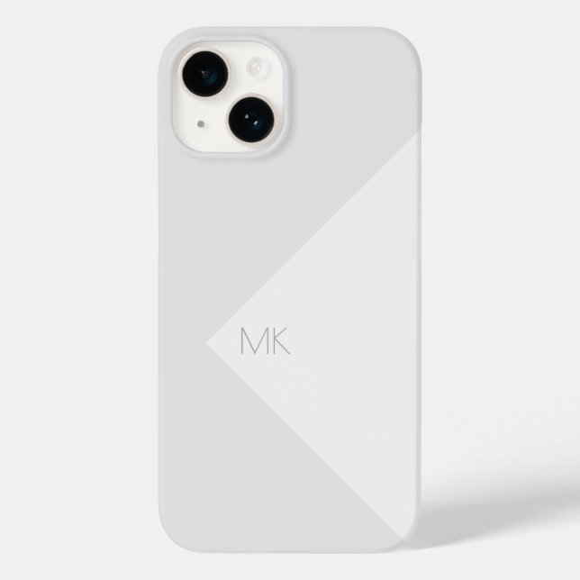 Monogram einfach neutral modern Case-Mate iPhone 14 hülle (Rückseite)
