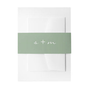 Monogram Einfache moderne Minimalistische Hochzeit Einladungsbanderole