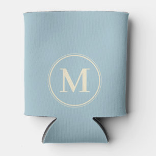 Monogram Einfarbige Helle Himmelsfarbe Dosenkühler