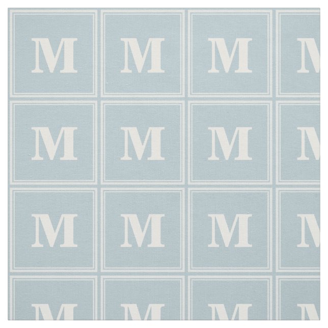 Monogram-Eisblau Stoff (Muster)