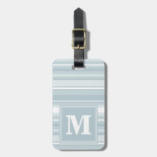Monogram Eisblauer Streifen Gepäckanhänger