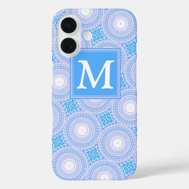 Monogram Electric Blue Circles pattern title_seo2 (Rückseite)
