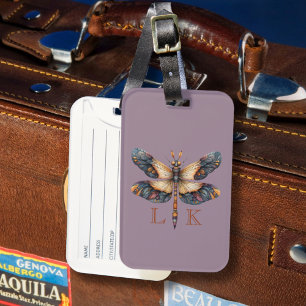 Monogram Elegane Dragonfly Lila Gepäckanhänger