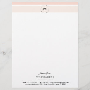 Monogram Elegant Beruflich Letterhead Briefbogen