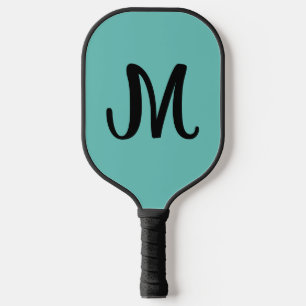 MONOGRAM ELEGANT BLAU SCRIPT PICKLEBALL PADDDLE PICKLEBALL SCHLÄGER