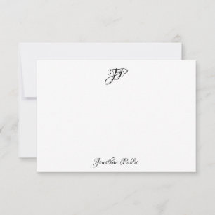 Monogram-Elegant für personalisierte Kalligraphie Mitteilungskarte