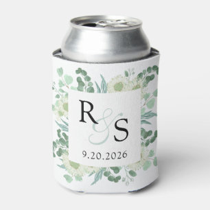 Monogram Elegant Greenerity Wedding Dosenkühler