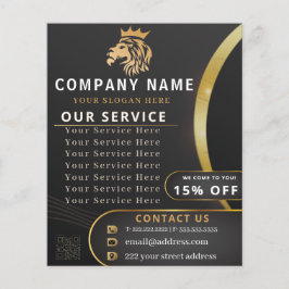 Monogram Elegant Lion Logo Flyer