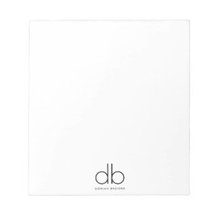Monogram Elegant Minimal Classic Modern Notizblock