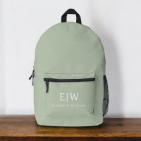 Monogram Elegant Minimal Sage Green