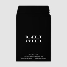 Monogram Elegant Modern Schwarz