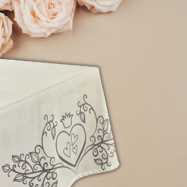 Monogram Elegant Mother-of-Pearl Peach Med Wedding Tischdecke