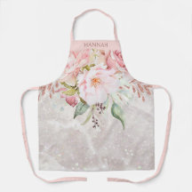 Monogram Elegant Rose and Peony Floral