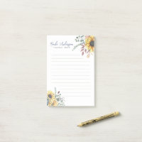 Monogram Elegant Rustic Sunflowers Math Teacher
