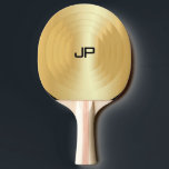 Monogram-Elegant-Template Personalisiert Tischtennis Schläger<br><div class="desc">Gold Look Monogram Elegant Template Personalisiert Ping Pong Paddle.</div>