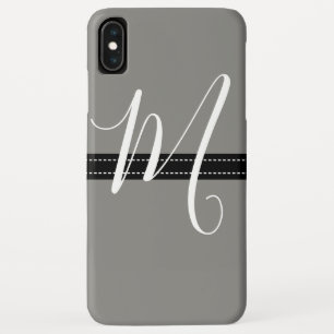 Monogram Elegant Titanium Solid Color Case-Mate iPhone Hülle