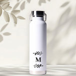 Monogram Elegant Wedding White Water Flasche Gesch<br><div class="desc">Monogram Elegant Wedding White Water Flasche Geschenk. Personalisieren Sie diese stilvolle Wasserflasche mit Ihrem individuellen Monogramm Initial.</div>