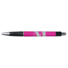 Monogram Elegant White Pink Personal Kugelschreiber