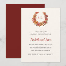 Monogram-Elegante-Engagement-Party für die Herbst-
