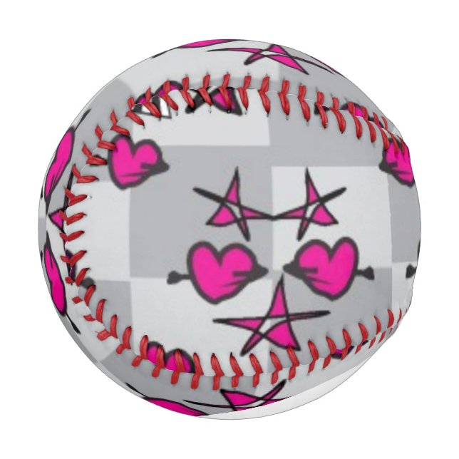 Monogram Emo-Totenköpfe-Muster Baseball (Rückseite Rechts)