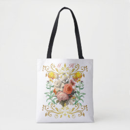 Monogram English Garden Vintag Floral Tasche