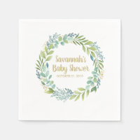Monogram Eucalyptus Greenerenery Wreath Baby Showe