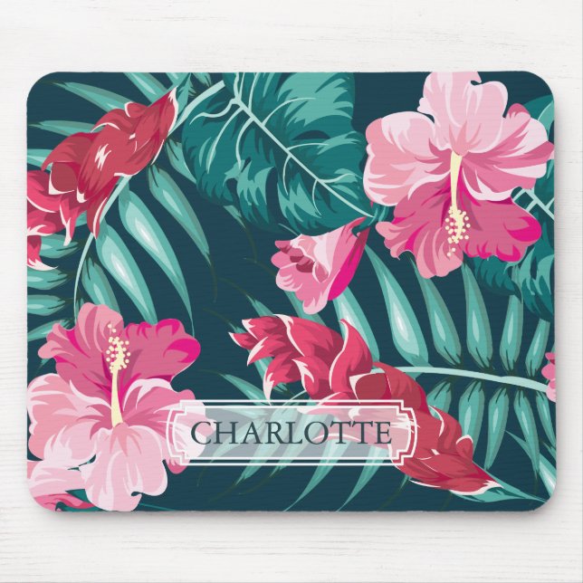Monogram Exotic Summer Floral Mousepad (Vorne)