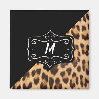 Monogram Extravagant Leopard Print Magnet