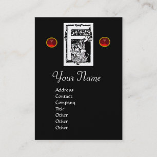 MONOGRAM F, RUBY Pearl Paper Visitenkarte