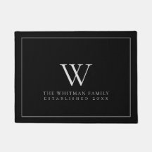 Monogram-Familie Modernes Schwarzes Grau