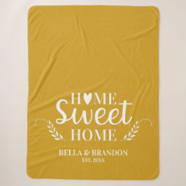 Monogram Familienname Sherpa Blanket Sherpadecke