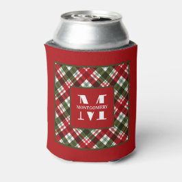 Monogram Family - Weihnachten Kariert Dosenkühler