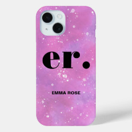 Monogram Fantasy Wasserfarbe Stilvoll Moderner Min Case-Mate iPhone Hülle