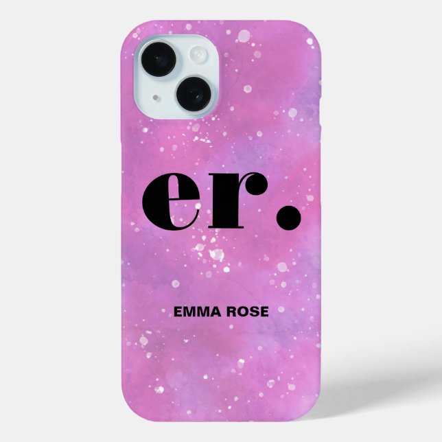 Monogram Fantasy Wasserfarbe Stilvoll Moderner Min Case-Mate iPhone Hülle (Rückseite)